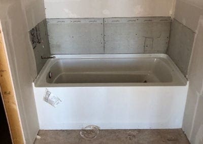 bath tub installation